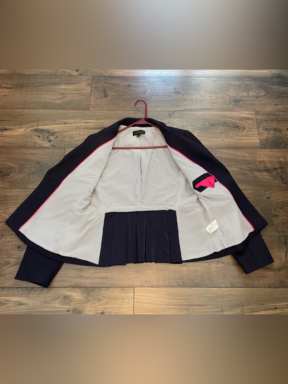 J. Crew Mayfair Navy Peplum Back Blazer 14 - Picture 5 of 7